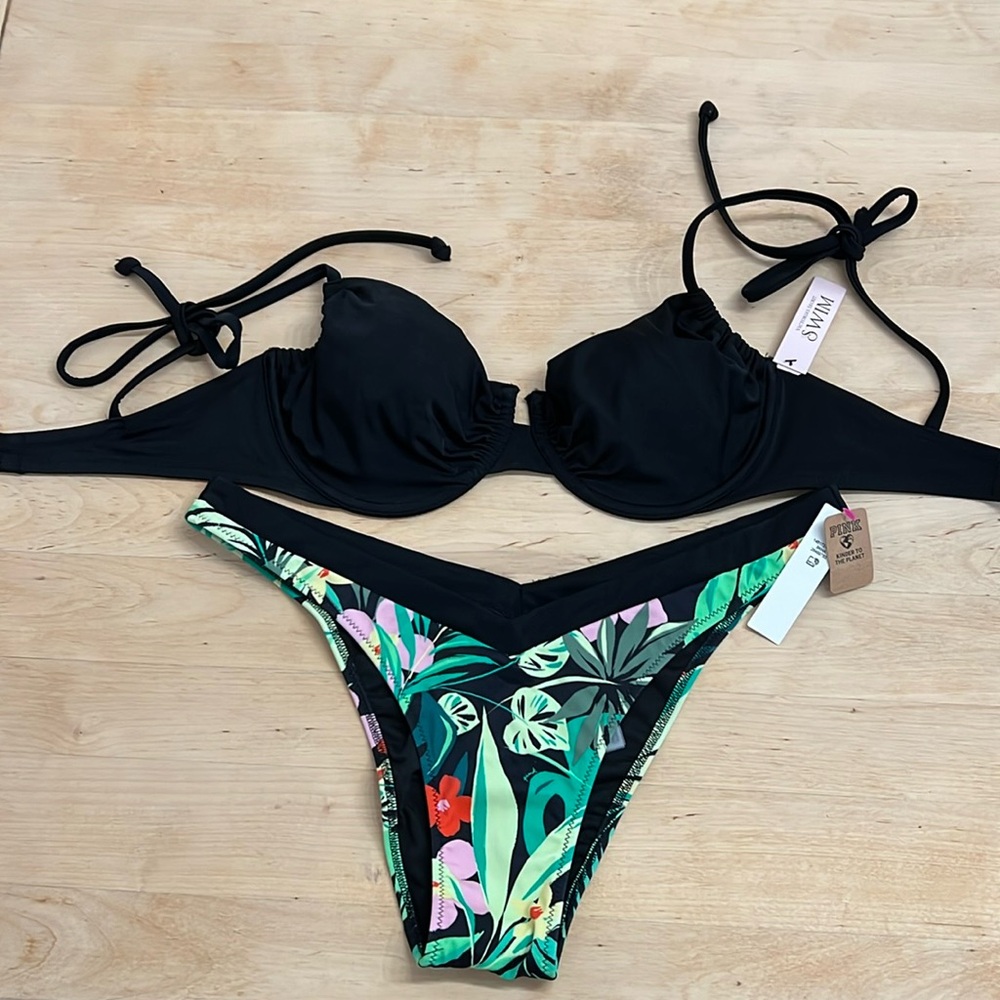 NWT Victoria Secret/Pink 2 Piece Swim 34DD/Large